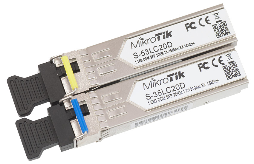 You Recently Viewed MikroTik S-3553LC20D RouterBoard Pair of SFP Modules Image